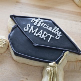 grad cap cookies