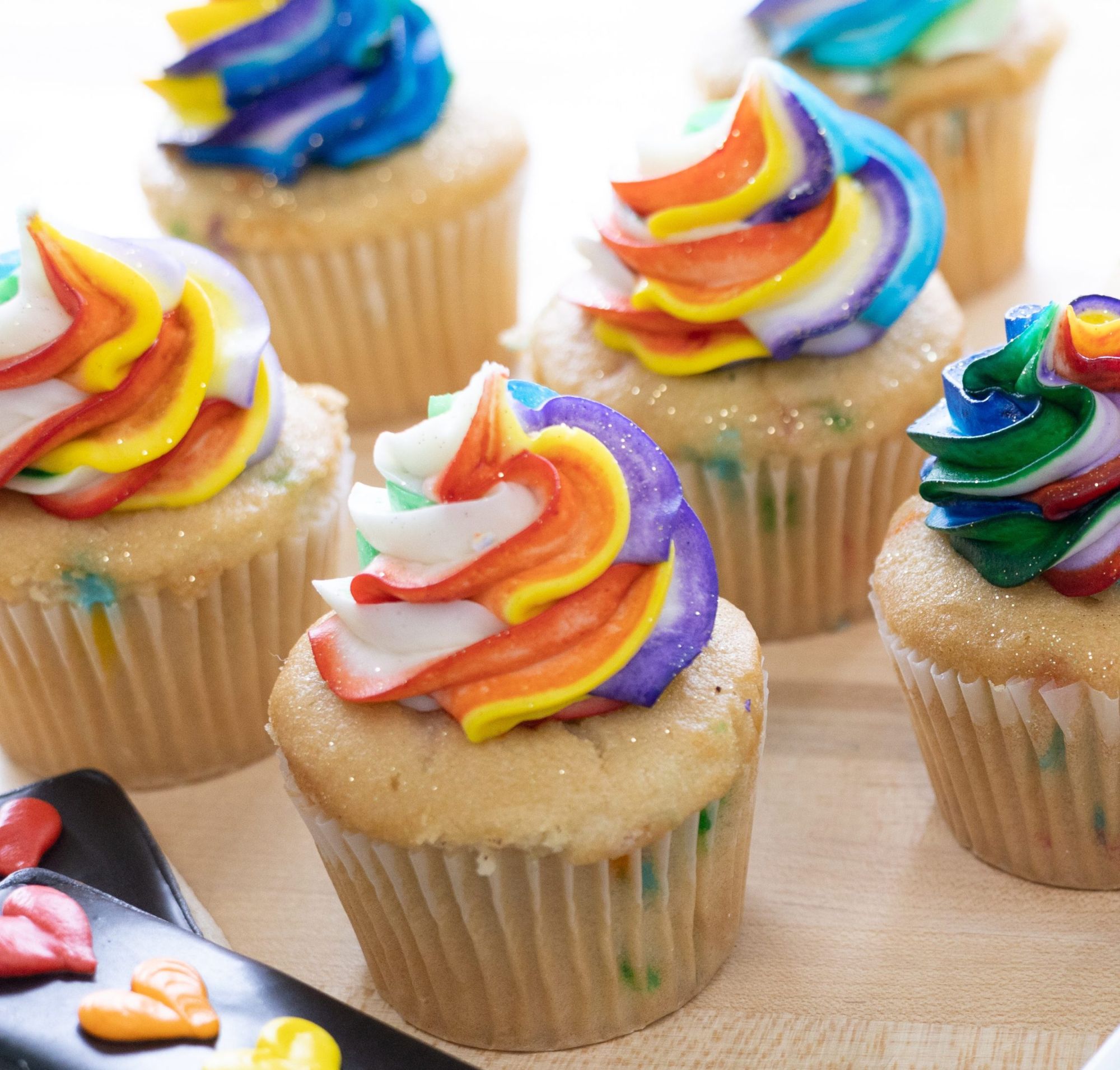 rainbow cupcakes