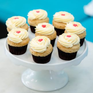 GF + Vegan Lemon Raspberry Cupcakes