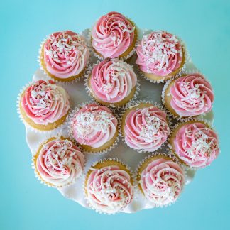 Raspberry Coconut Cupcakes