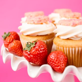Strawberry Shortbread Cupcake