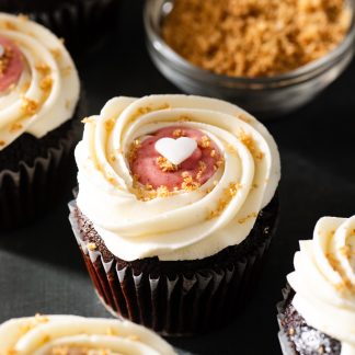 Chocolate Raspberry Cheesecake Cupcakes